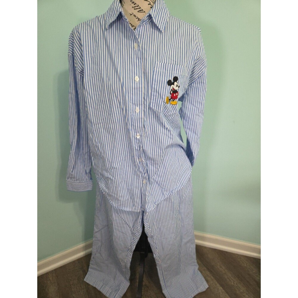 Disney Jerry Leigh Mickey Mouse Elevated Woven Lounge pajama set small